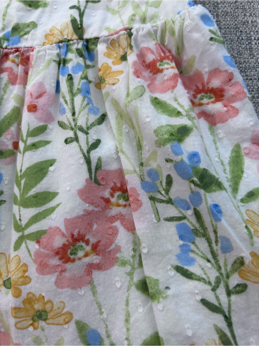 Gymboree White Floral Sundress with Pink, Blue & Yellow Accents. Size 4T - Picture 3 of 7